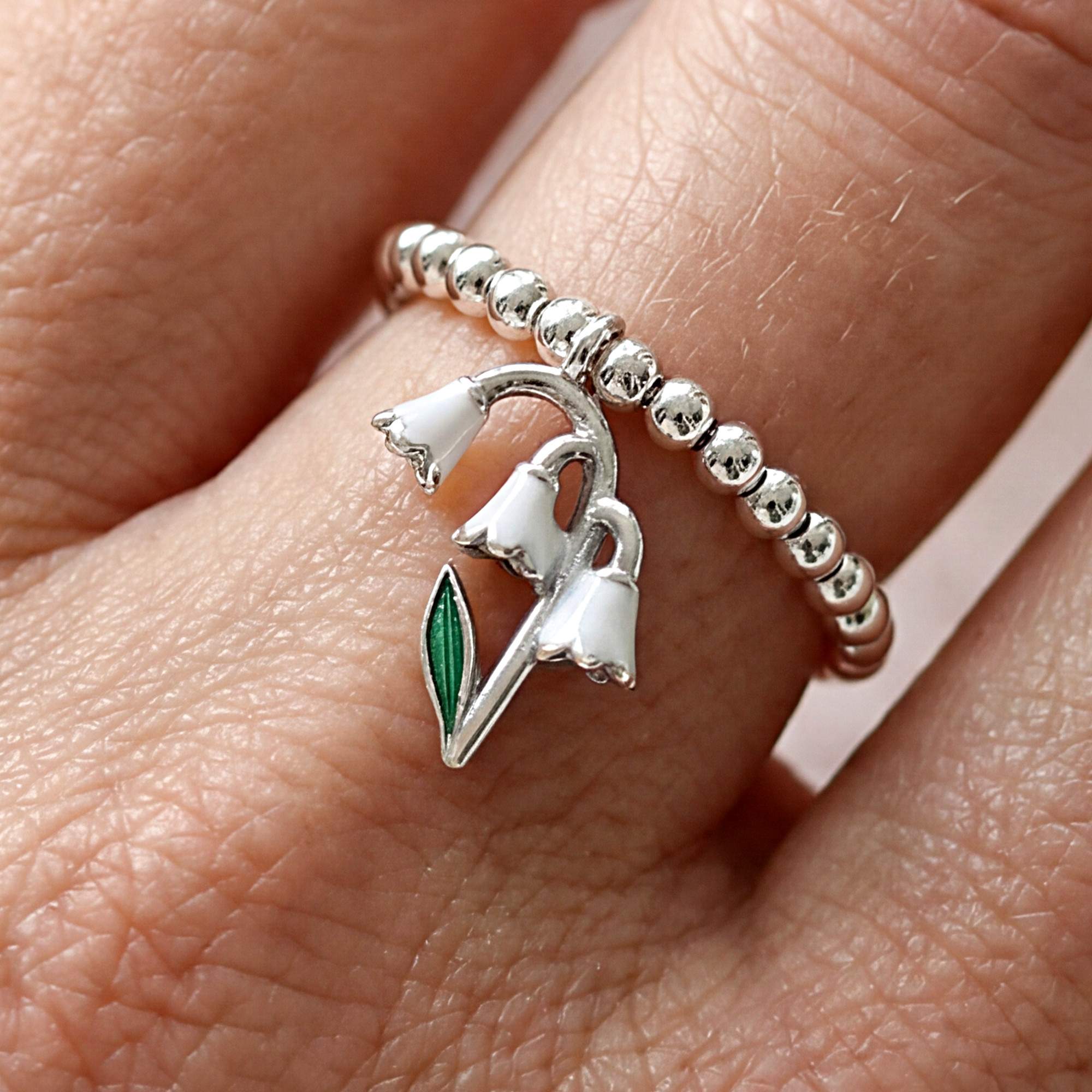 Maiglöckchen Ring 925 Silber grössenverstellbar